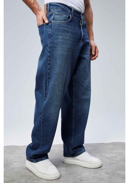 Cedy Denım Erkek Yüksek Bel Baggy Skater Jean fırsatları
