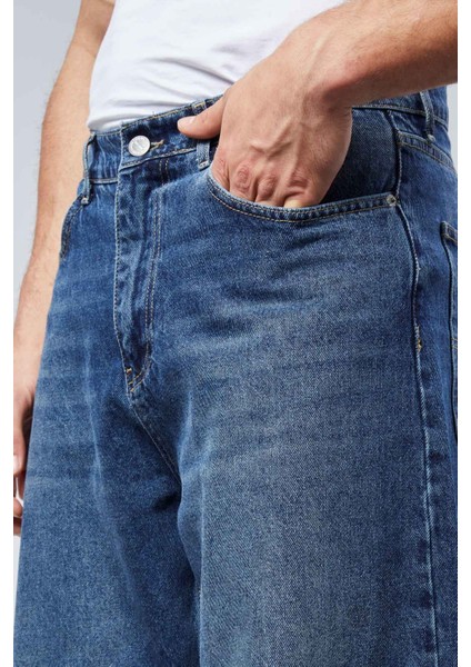 Cedy Denım Erkek Yüksek Bel Baggy Skater Jean