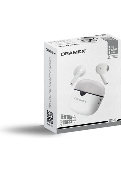 DX20 Earbuds Bluetooth 5.3 Tws Kablosuz Mikrofonlu Kulakiçi Kulaklık - Beyaz modelleri