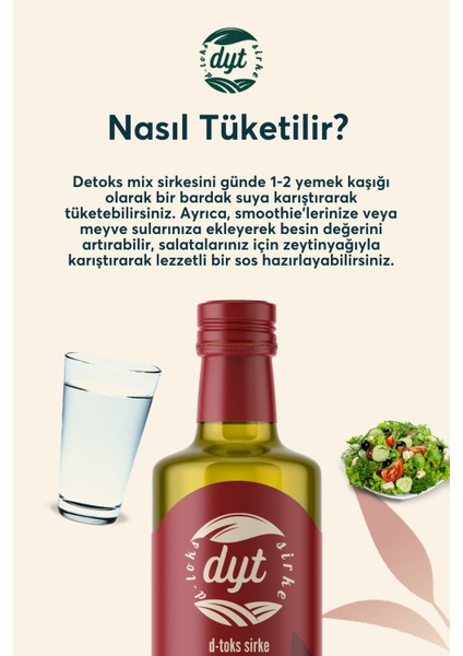 Dyt D-Toks Sirke Detox Nar Sirkesi 250 ml