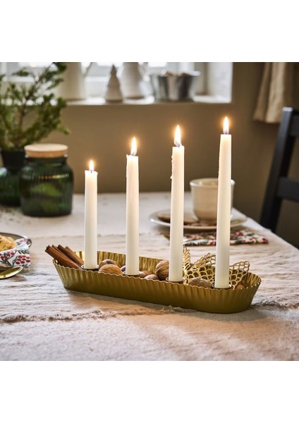 Vinterfint 34 cm Gold Altın Çelik Dekoratif Şamdan Mumluk modelleri