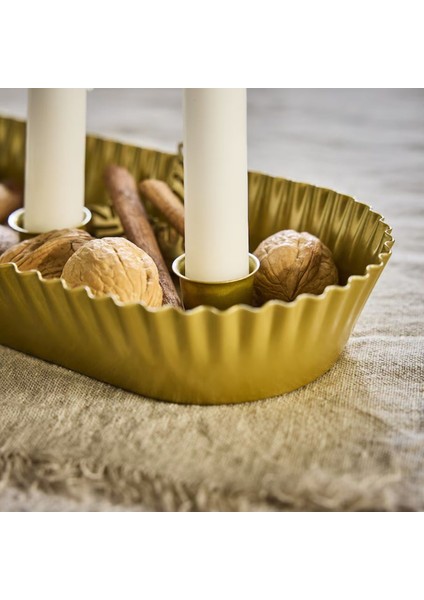 Vinterfint 34 cm Gold Altın Çelik Dekoratif Şamdan Mumluk fırsatları