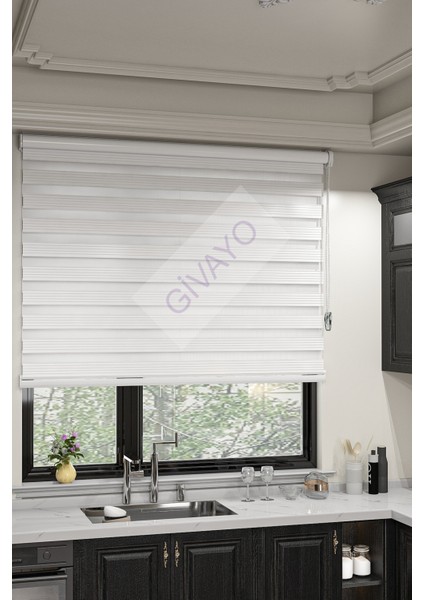 Ithal Ekru Pliseli Etek Dilimsiz Zebra Stor Perde fiyatları