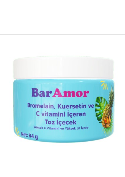 Bromelain, Kuersetin ve C Vitamini Içeren Toz Içecek