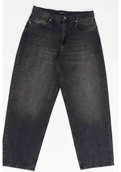 Cedy Denım Erkek Yüksek Bel Baggy Skater Jean