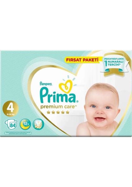 Prima Premium Care Bebek Bezi Fırsat Paketi 4 Beden 84 Adet fiyatları