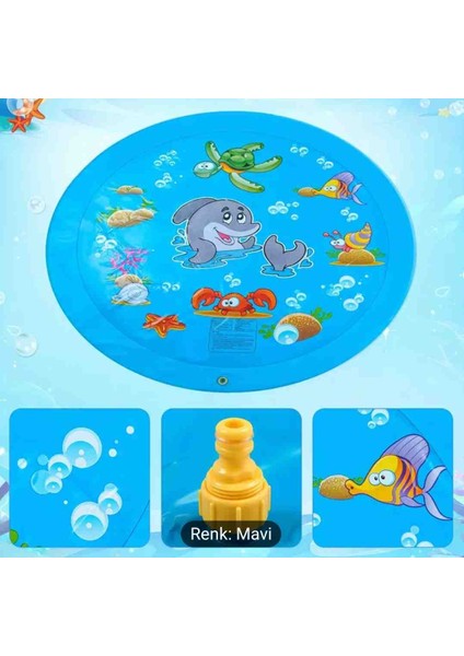 100CM Bahçe Şu Sprey Matı Pvc Şişme Su Oyun Havuzu Matı Yaz Oyunları Şişme Mat fırsatları