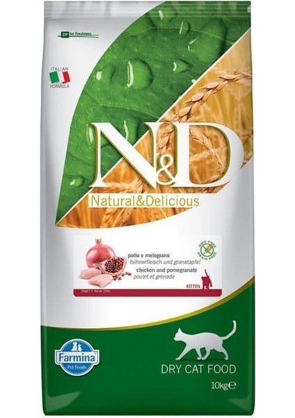 Tahılsız Kitten Tavuk Nar Yavru Kedi Maması 10 kg