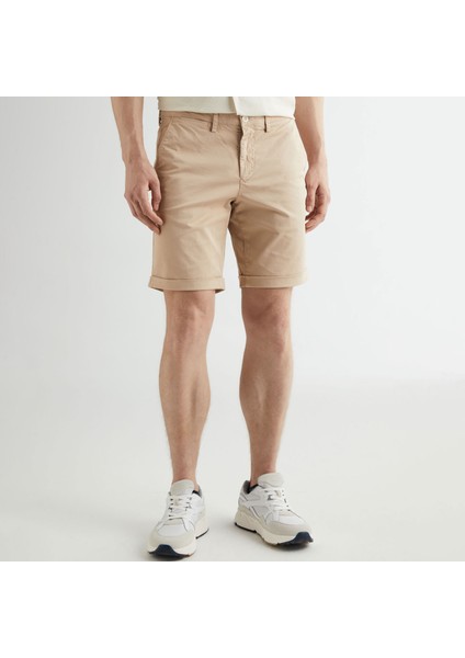 Erkek Bej Regular Fit Şort