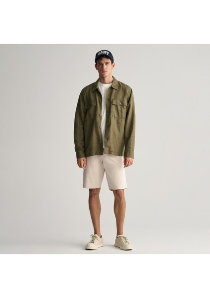 Erkek Krem Relaxed Fit Şort