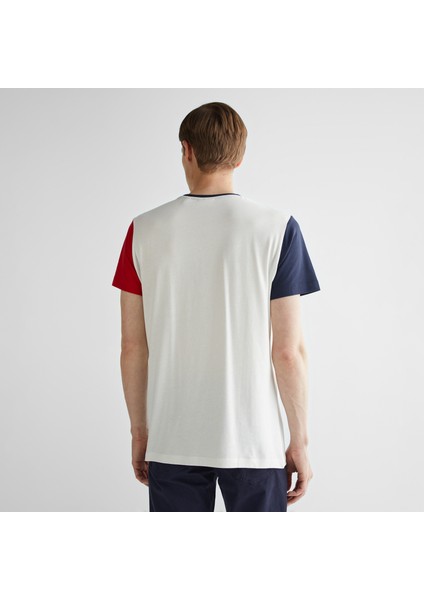 Erkek Krem Regular Fit Bisiklet Yaka Logolu T-Shirt fiyatları