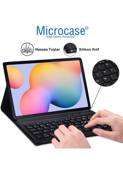 Microcase poco Pad 12.1 Inch Tablet Için Bluetooth Touchpad Klavye + Standlı Kılıf - BKK18