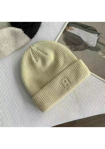 Sonbahar ve Kış Aylarında Erkekler ve Kadınlar Için Retro Niş Gri Şapka Sıcak Moda Yün Şapka (Yurt Dışından)