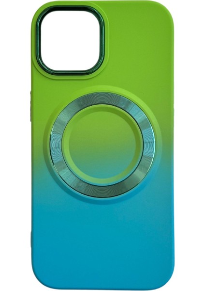 iPhone 15 Uyumlu Corn Serisi Gradyan Tasarımlı Sert Silikon Telefon Kılıfı