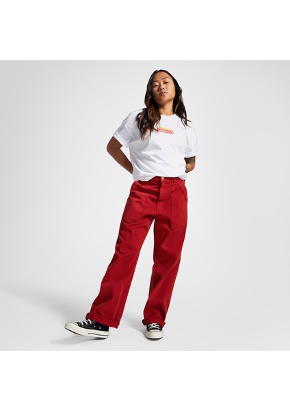 Flaming Oversize Fit Kadın Beyaz T-Shirt fiyatları