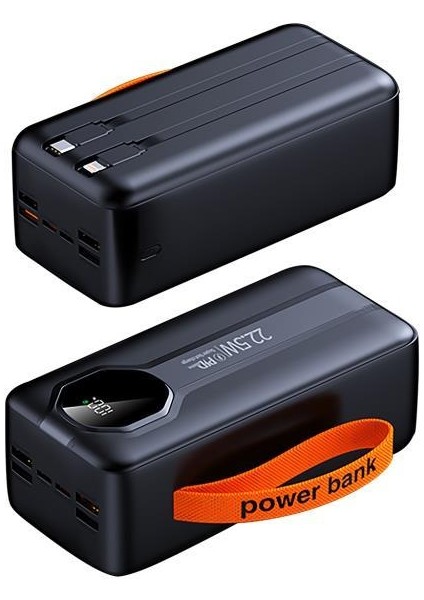 50.000 Mah Pd 22,5W Hızlı Şarj Kendinden Kablolu Taşınabilir Powerbank Pb-80