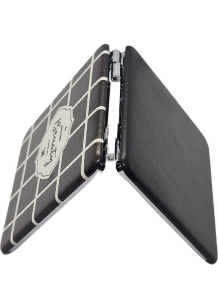 Desenli Çift Taraflı Katlanır Kadın Makyaj Cep Aynası Kapaklı - Parlak ve Eğlenceli Tasarım fırsatları