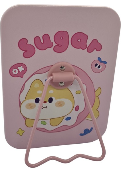 Sevimli Temalı Katlanabilir Makyaj ve Büyük Masa Aynası 16X12 Ayaklı, Dikdörtgen ve Taşınabilir