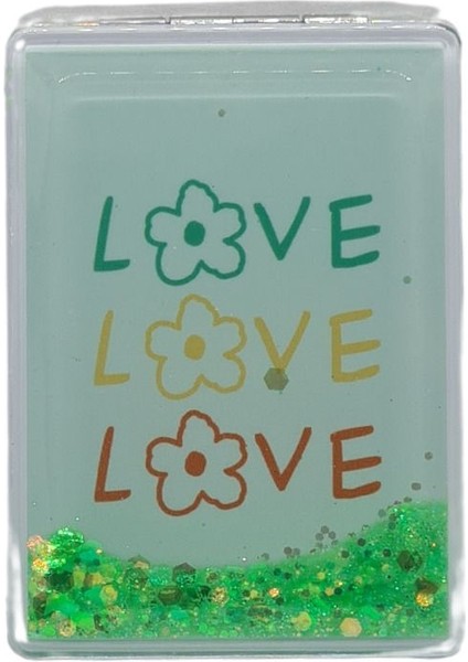 Sulu ve Simli Desenli Çift Taraflı Katlanır Makyaj Aynası - Parlak ve Eğlenceli Tasarım fiyatları