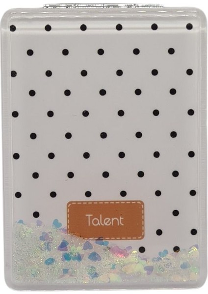 Sulu ve Simli Desenli Çift Taraflı Katlanır Makyaj Aynası - Parlak ve Eğlenceli Tasarım fiyatları