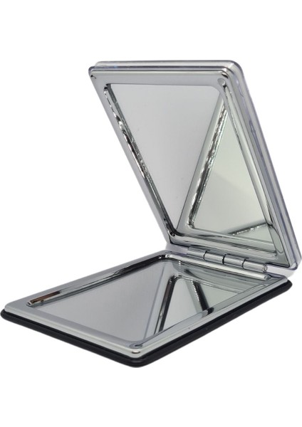Sulu ve Simli Desenli Çift Taraflı Katlanır Makyaj Aynası - Parlak ve Eğlenceli Tasarım fiyatları