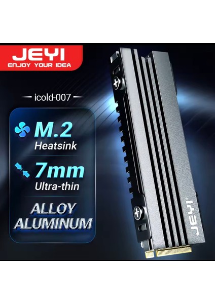 JEYI M.2 Ssd Soğutucu, NVME NGFF Soğutma Magnezyum Alüminyum PC için Soğutucu Radyatör /PS5 PCIE 2280 Ssd icold-007
