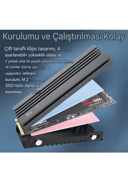JEYI M.2 Ssd Soğutucu, NVME NGFF Soğutma Magnezyum Alüminyum PC için Soğutucu Radyatör /PS5 PCIE 2280 Ssd icold-007