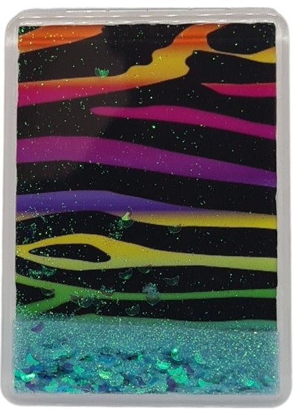 Sulu ve Simli Desenli Çift Taraflı Katlanır Makyaj Aynası - Parlak ve Eğlenceli Tasarım fiyatları