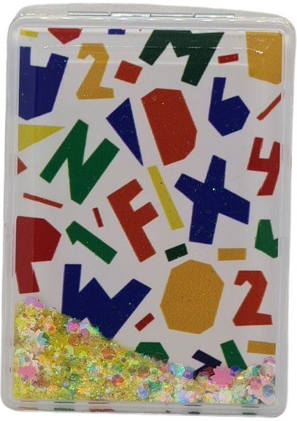 Sulu ve Simli Desenli Çift Taraflı Katlanır Makyaj Aynası - Parlak ve Eğlenceli Tasarım fiyatları