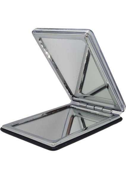 Sulu ve Simli Desenli Çift Taraflı Katlanır Makyaj Aynası - Parlak ve Eğlenceli Tasarım modelleri