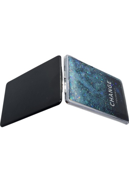 Sulu ve Simli Desenli Çift Taraflı Katlanır Makyaj Aynası - Parlak ve Eğlenceli Tasarım fırsatları