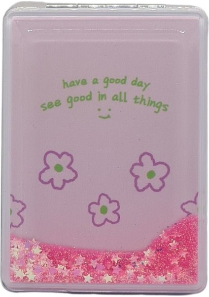 Sulu ve Simli Desenli Çift Taraflı Katlanır Makyaj Aynası - Parlak ve Eğlenceli Tasarım fiyatları