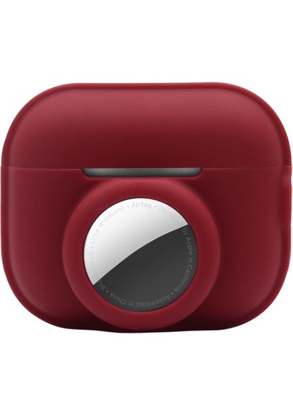 Airpods Pro 2 Airtag Için 2'si 1 Arada Silikon Koruyucu Kulaklık Kılıfı (Yurt Dışından)