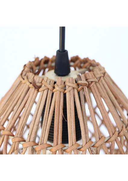 Zaria El Yapımı Rattan Mini Lamba & Sarkıt (16X18CM)