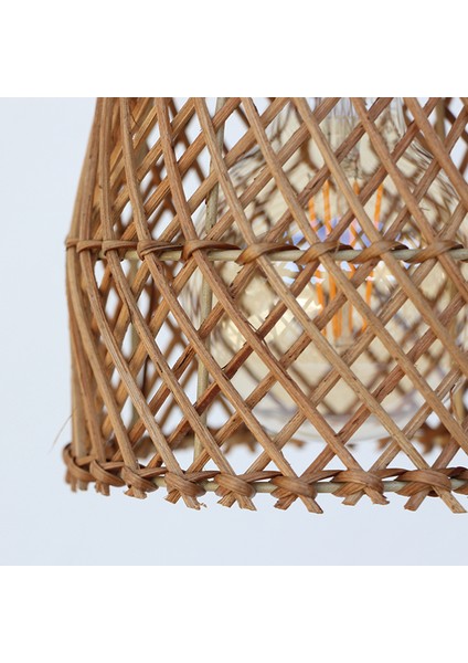 Zaria El Yapımı Rattan Mini Lamba & Sarkıt (16X18CM)