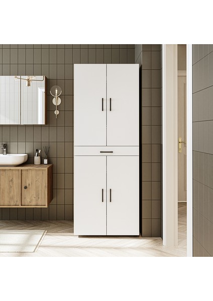 Banyo Dolabı Kapaklı Çamaşır ve Kurutma Makinesi Dolabı 70X185 cm indirimleri