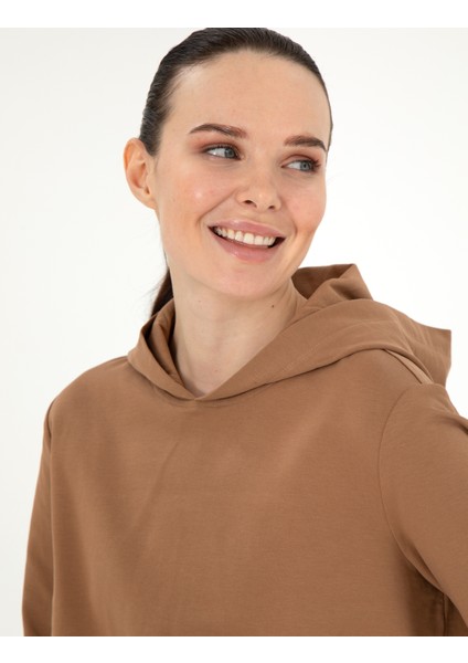 Kadın Coconut Oversize Kapüşonlu Sweatshirt 50308067-VR153