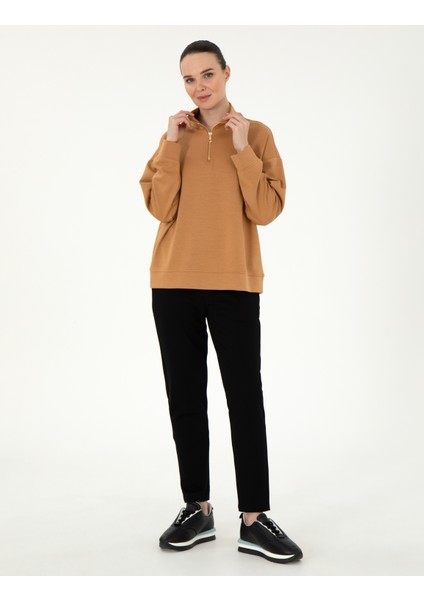 Kadın Camel Regular Fit Modal Kumaş Sweatshirt 50308116-VR015