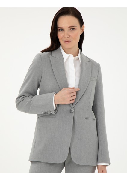 Kadın Gri Slim Fit Ceket 50290364-VR024 modelleri