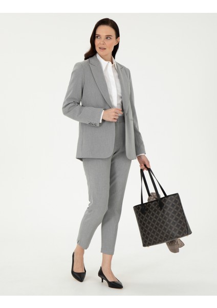Kadın Gri Slim Fit Ceket 50290364-VR024 fırsatları