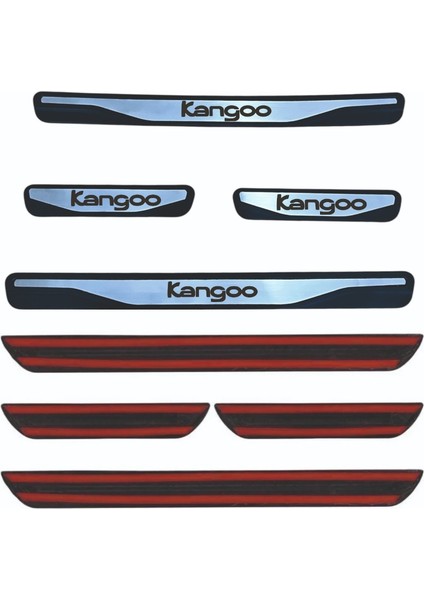 Kangoo Kapı Eşiği 2008-2013 New Krom Kapı Eşiği 4 Parça Paslanmaz Çelik