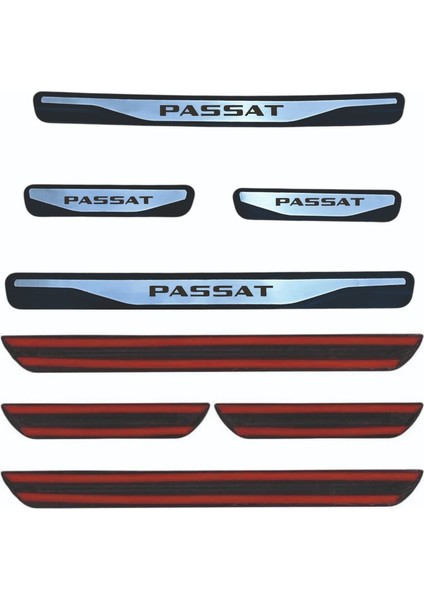 Passat 3b Kapı Eşiği 1996-2005 New Krom Kapı Eşiği 4 Parça Paslanmaz Çelik