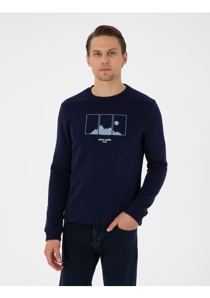Erkek Lacivert Regular Fit Sweatshirt 50290703-VR033
