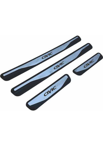 Civic Kapı Eşiği 2021 ve Üzeri New Krom Kapı Eşiği 4 Parça Paslanmaz Çelik modelleri