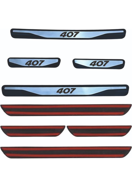 407 Kapı Eşiği 2004-2010 New Krom Kapı Eşiği 4 Parça Paslanmaz Çelik fiyatları