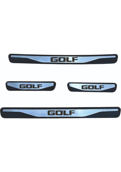 Golf 6 Kapı Eşiği 2010-2013 New Krom Kapı Eşiği 4 Parça Paslanmaz Çelik