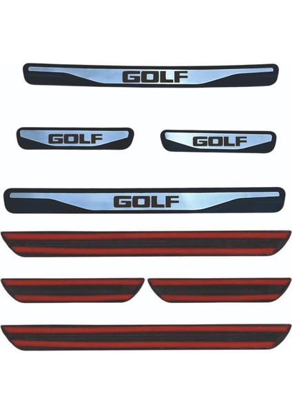 Golf 6 Kapı Eşiği 2010-2013 New Krom Kapı Eşiği 4 Parça Paslanmaz Çelik