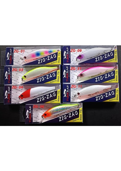 Safir Turkrap Zig- Zag 80S 11GR Ats Sistem Sinking Yapay Yem Zg-03