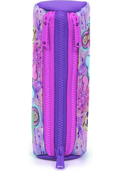 Pembe Mor Fashion Girl Desenli 3’lü Okul Çanta Seti
