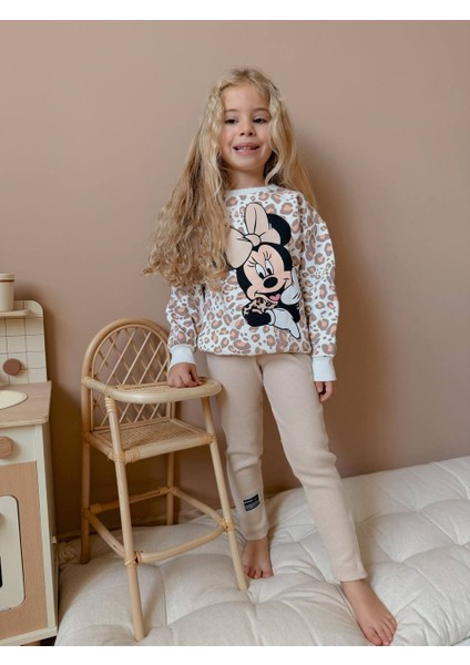 Yigit Butik Leopar Baskılı Taytlı Kız Çocuk Alt Üst Takım fiyatları